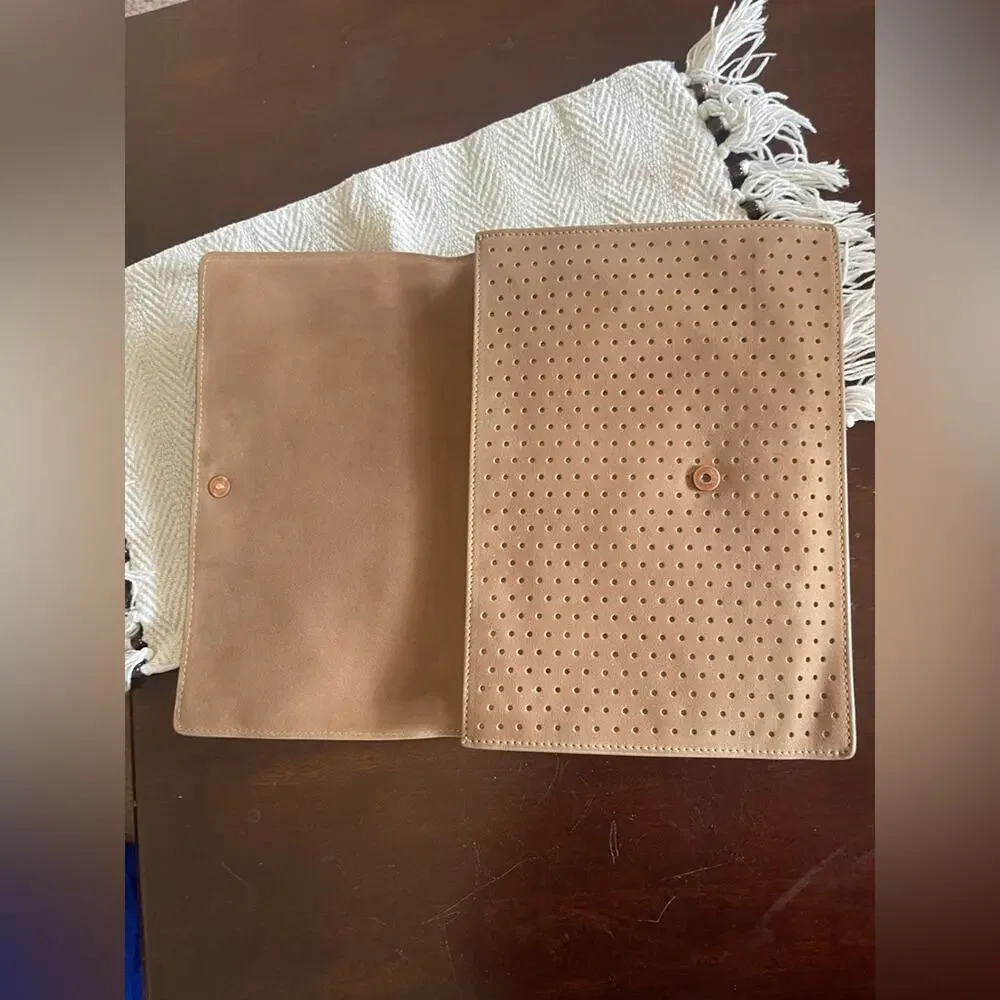 Ugg Tan Perforated Clutch NEW